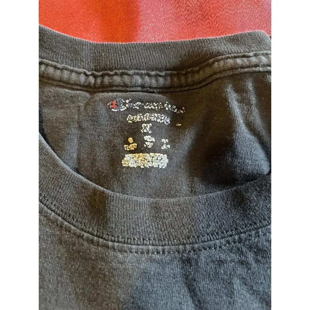 Champion Shirt Mens XL St Thomas Aquinas College Black Distressed Graphic Tee - Picture 2 of 3